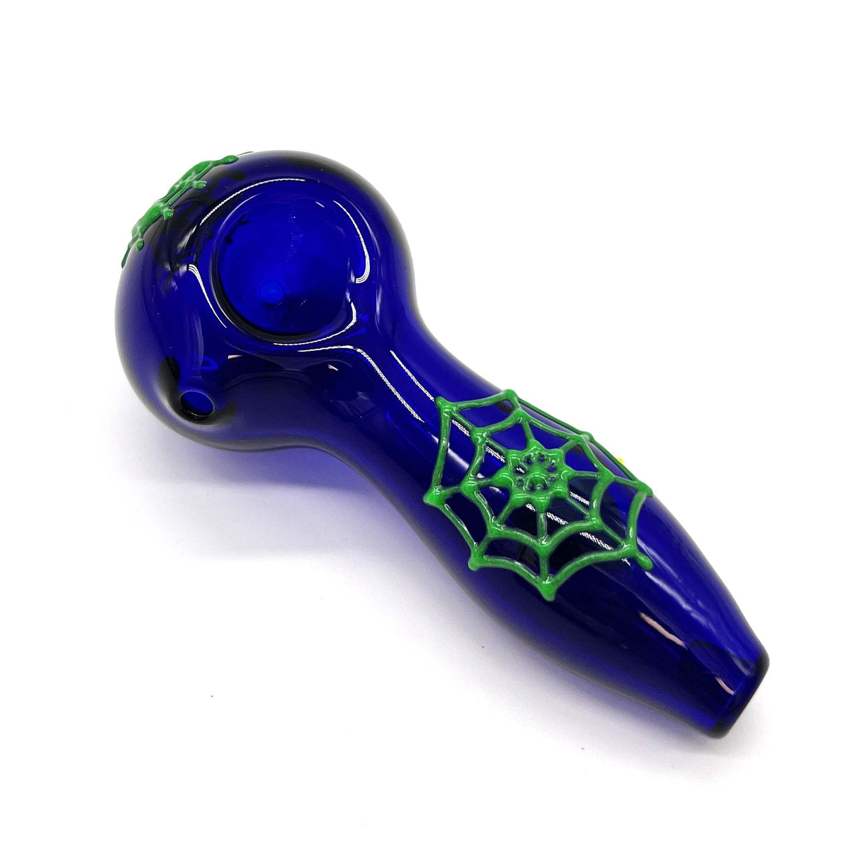 Spider Glow In The Dark Glass Smoking Spoon Hand Pipe