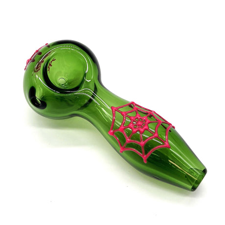 Spider Glow In The Dark Glass Smoking Spoon Hand Pipe