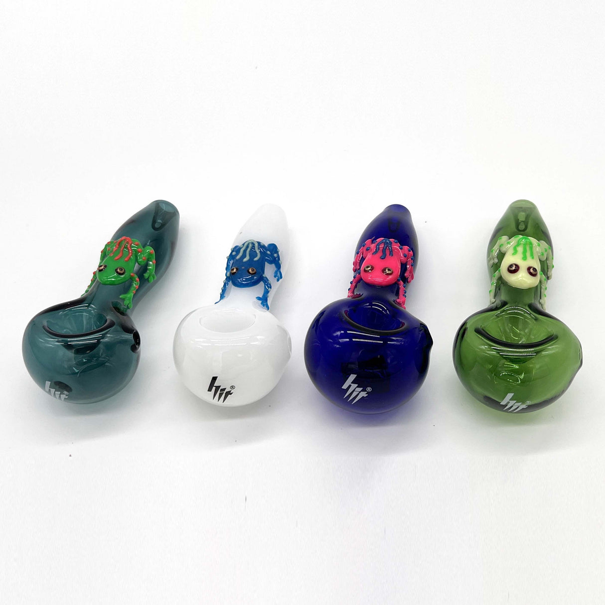 Frog Glow In The Dark Glass Smoking Spoon Hand Pipe