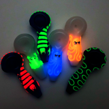 Octopus Glow In The Dark Glass Smoking Spoon Hand Pipe