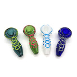 Glow In The Dark Glass Smoking Spoon Hand Pipe