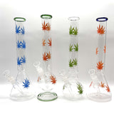 Full Body Weed 14" Water Pipe Bong- Assorted Colors Glass Bong NIBO Distribution