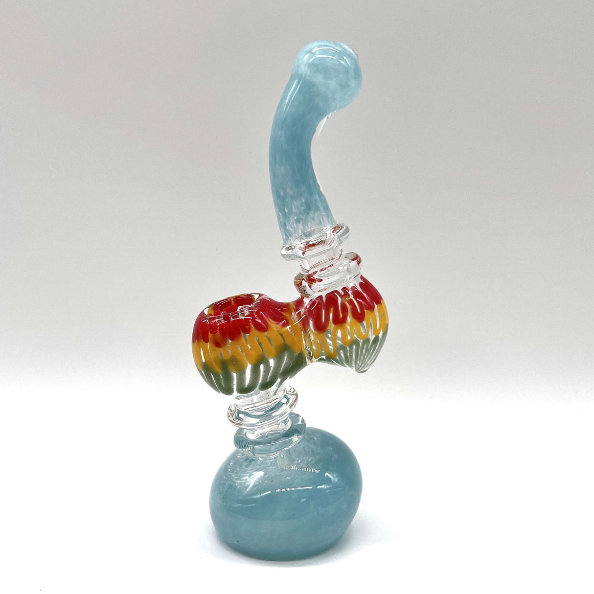 Rasta Bubbler 7" Tall - Assorted Color Glass Pipe NIBO Distribution