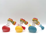 Rasta Bubbler 7" Long - Assorted color Glass Pipe NIBO Distribution