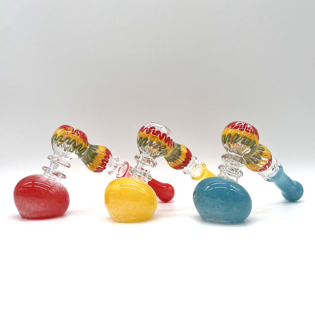 Rasta Bubbler 7" Long - Assorted color Glass Pipe NIBO Distribution