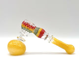 Rasta Bubbler 7" Long - Assorted color Glass Pipe NIBO Distribution