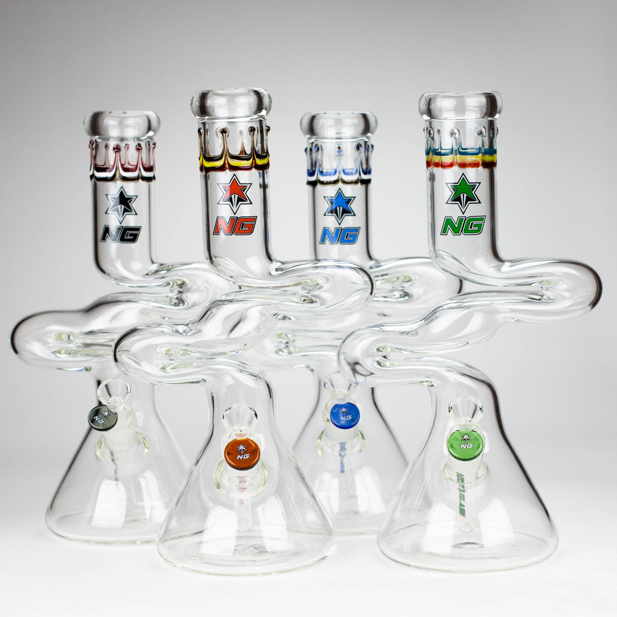 NG | 14 inch ZIg-Zag Beaker Bong [G101]