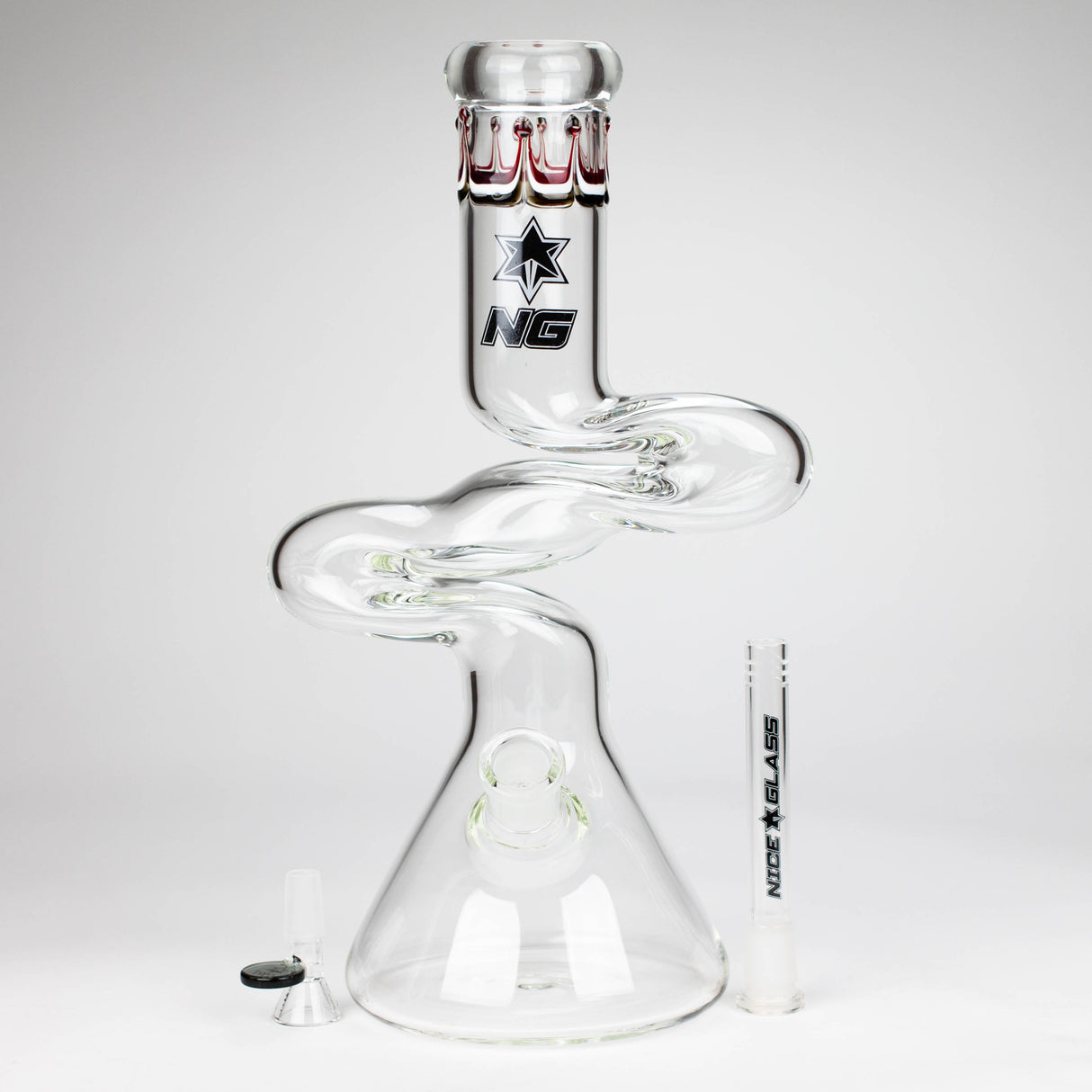 NG | 14 inch ZIg-Zag Beaker Bong [G101]