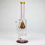 10" diamond cut stemless glass water pipe