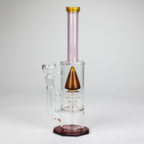 10" diamond cut stemless glass water pipe