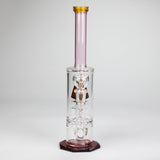 10" diamond cut stemless glass water pipe