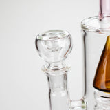 10" diamond cut stemless glass water pipe