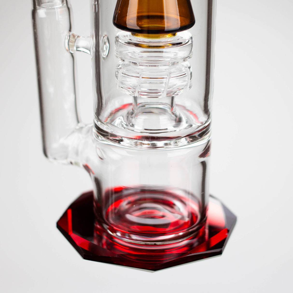 10" diamond cut stemless glass water pipe