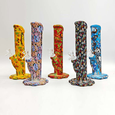 Fortune | 10" Hydrographic Silicone Waterpipe-Assorted [SP1010P]