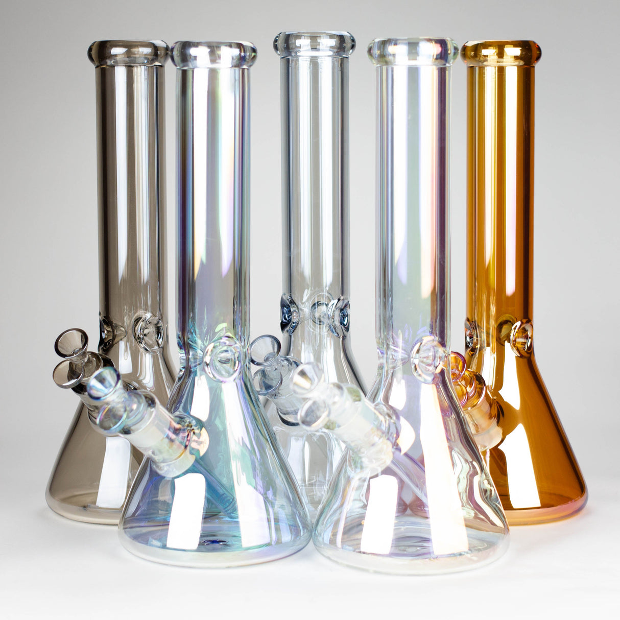 Infyniti | 13.5" Electroplate tube glass water bong [GP2012]