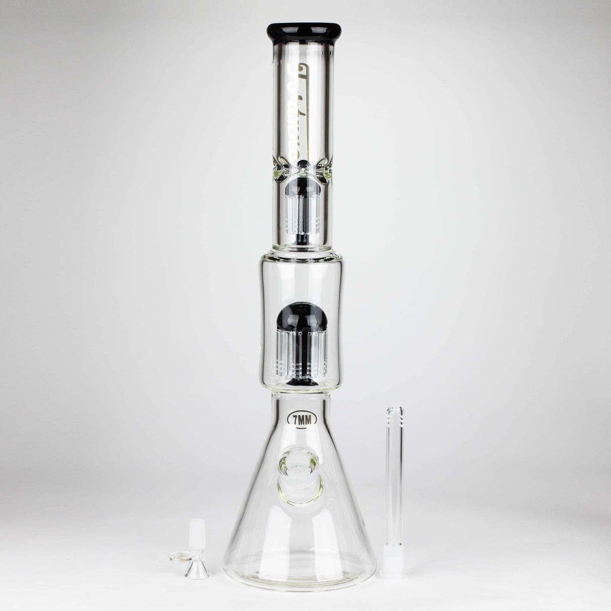 Fortune | 18" Double Tree Perc Beaker Bong Assorted Colour