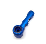 Metal hand pipe with multi holes glass bowl and tube_4