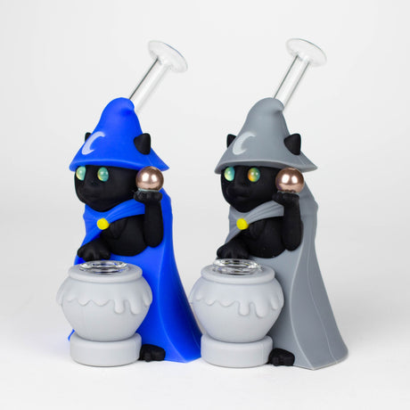 6.5“ Resin wizard cat water pipe