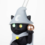 6.5“ Resin wizard cat water pipe