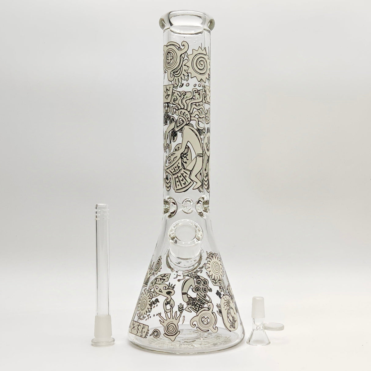 Glow in the dark 14" 7mm Egyptian Design Bong_3