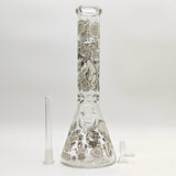 Glow in the dark 14" 7mm Egyptian Design Bong_3