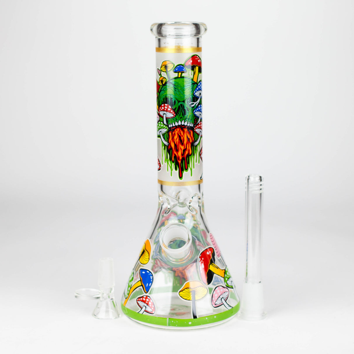 10" Glass Bong With The Nature Design