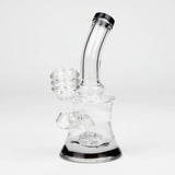 6.5" bent neck glass bong with diffuser