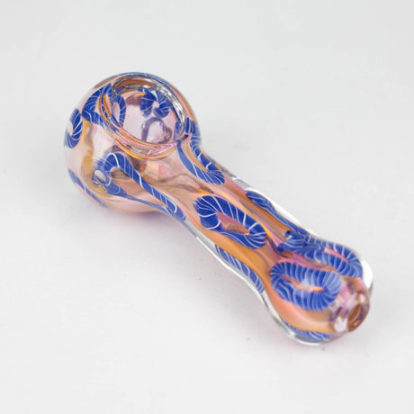 4.5" Gold fumed glass hand pipe pack of 2