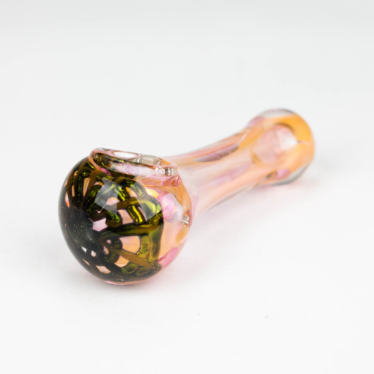 4" Gold fumed glass hand pipe pack of 2