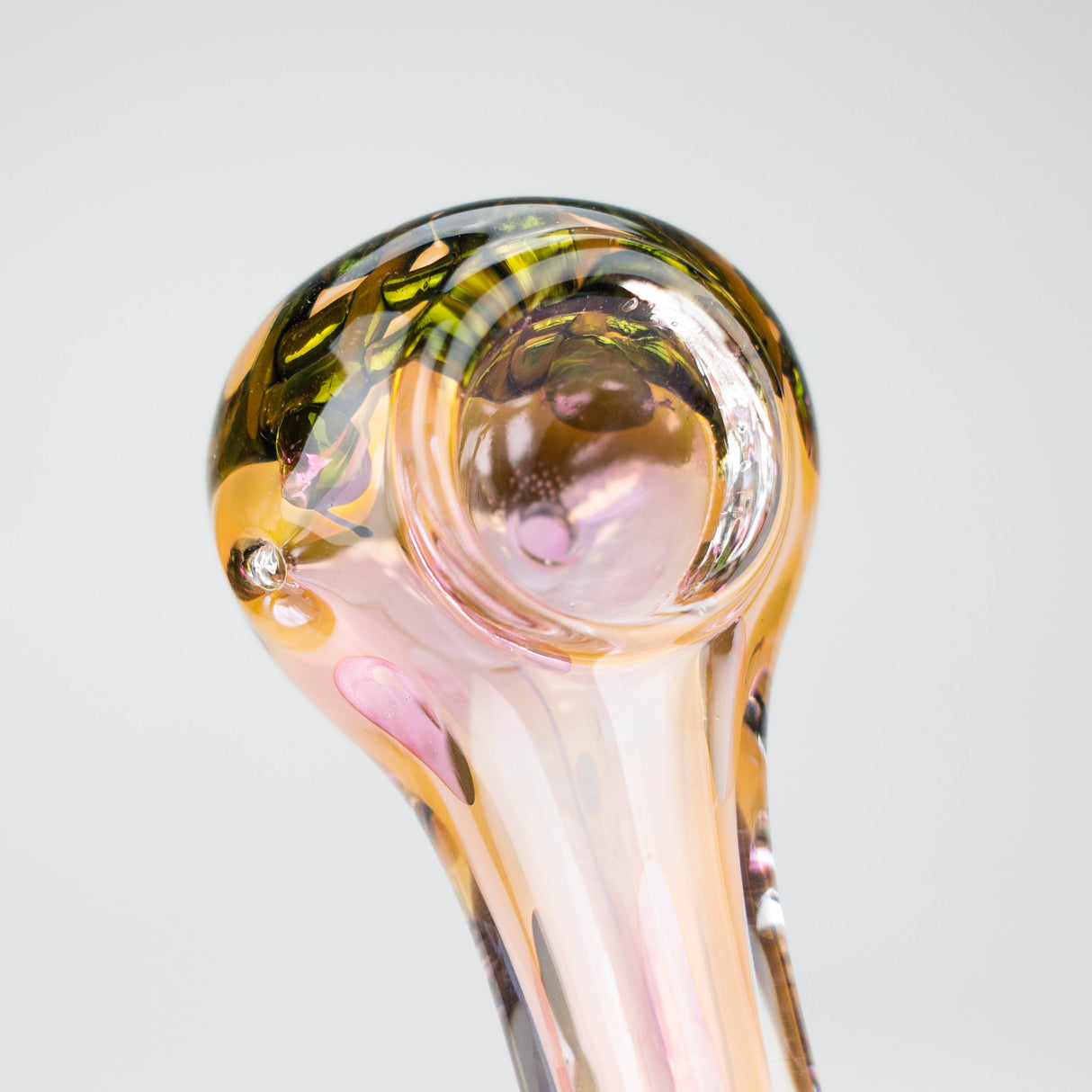 4" Gold fumed glass hand pipe pack of 2