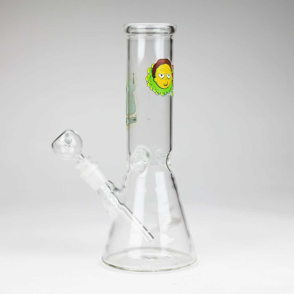 10" clear beaker glass water bong