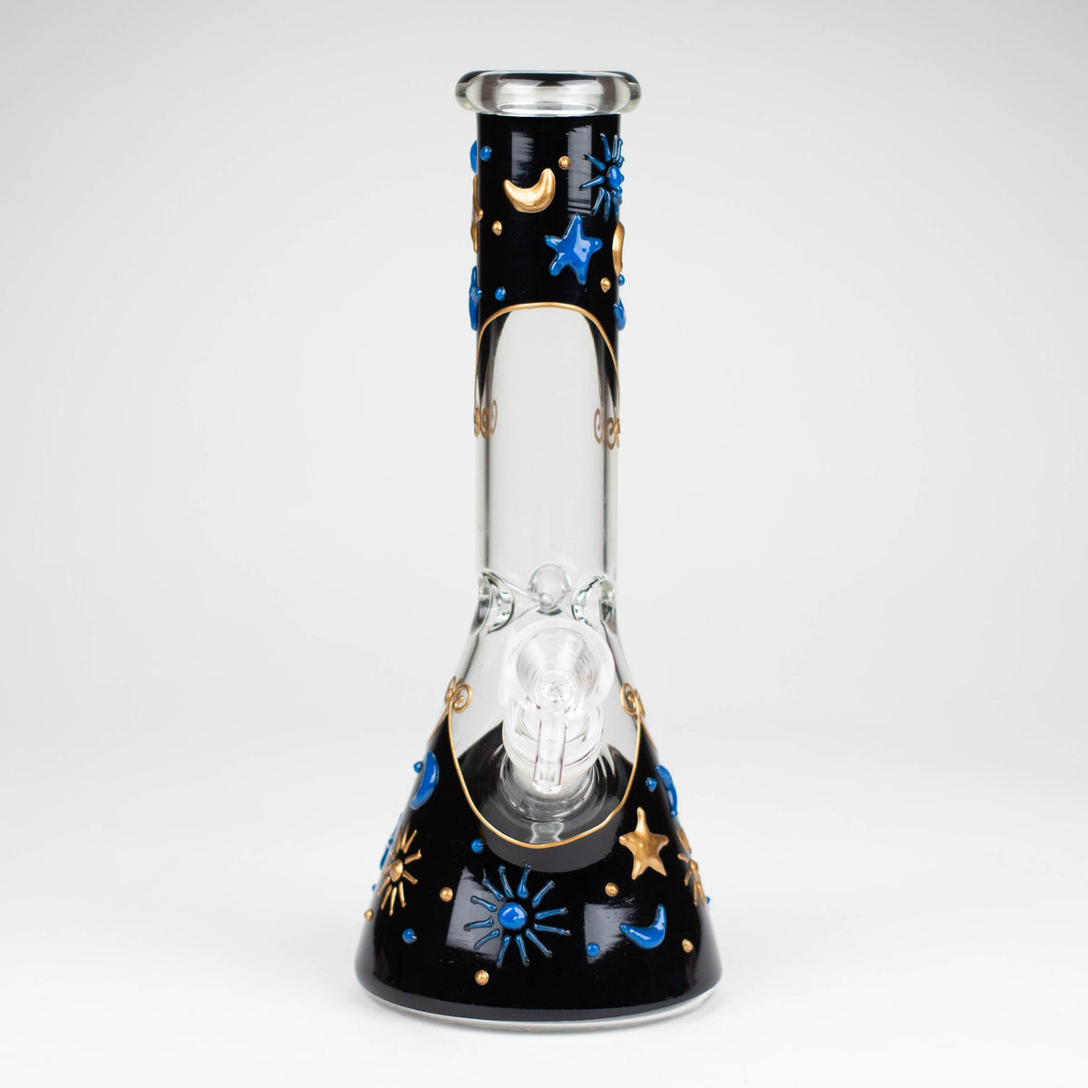 10" 3D Sky Design Glass Beaker Bong Glass Bong 777 Smoke