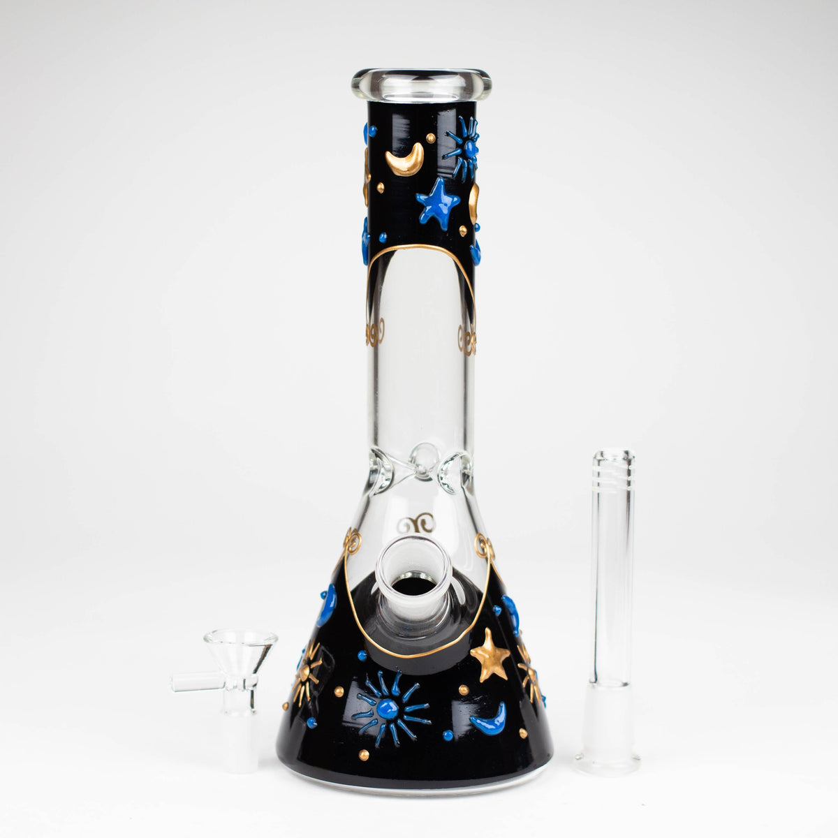 10" 3D Sky Design Glass Beaker Bong Glass Bong 777 Smoke