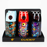 Click It | 2-IN-1 Spray Shape Single torch lighter with Stash can