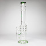 H2O | 18" 7mm glass bong with double layer honeycomb [H2O-5015] Glass Bong Canadian Distributor