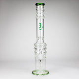 H2O | 18" 7mm glass bong with double layer honeycomb [H2O-5015] Glass Bong Canadian Distributor