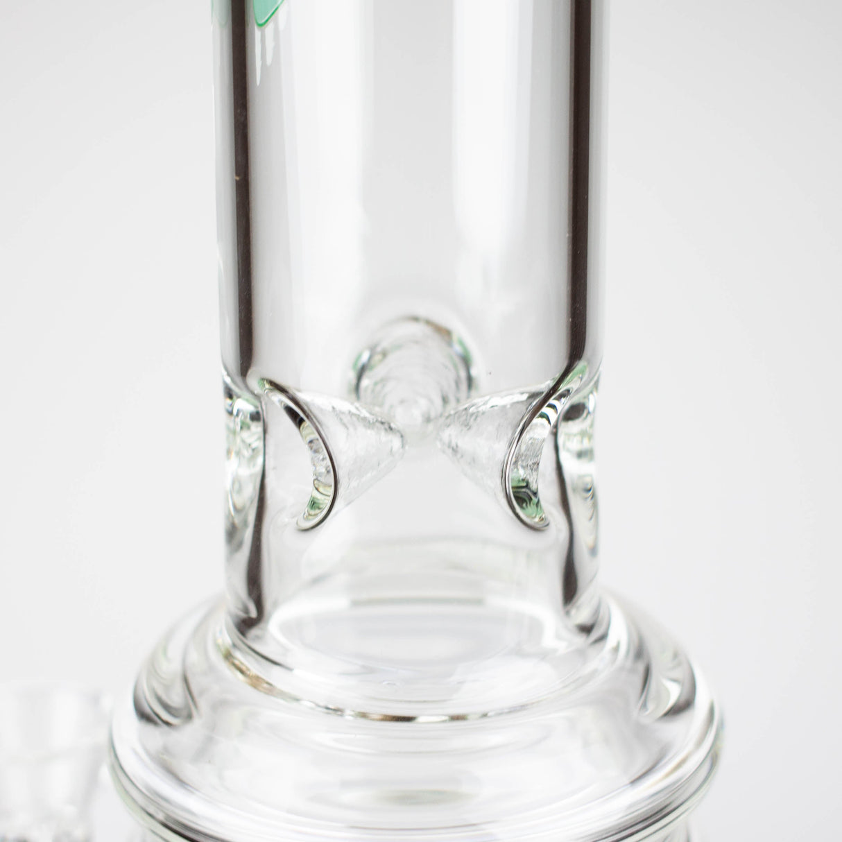 H2O | 18" 7mm glass bong with double layer honeycomb [H2O-5015] Glass Bong Canadian Distributor