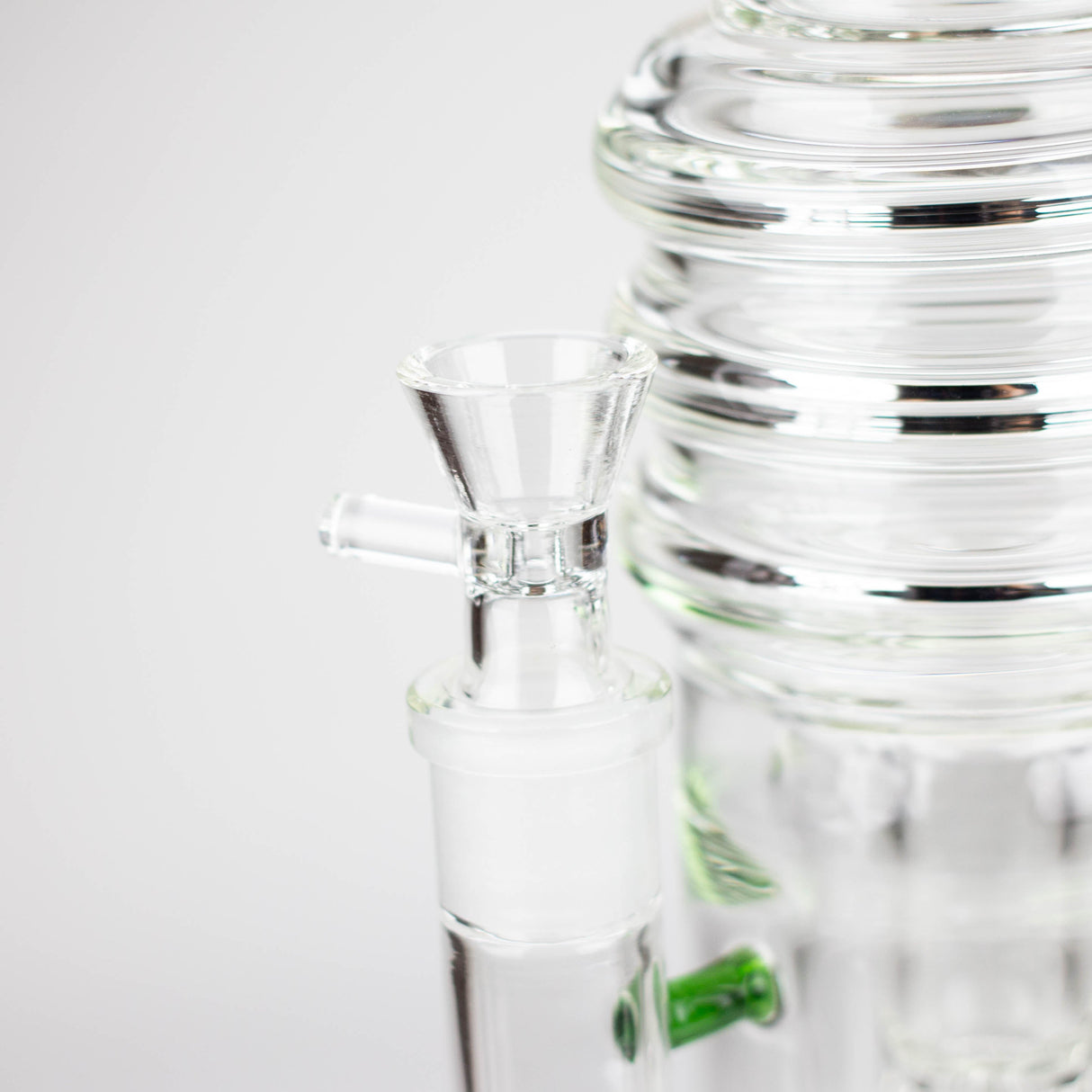 H2O | 18" 7mm glass bong with double layer honeycomb [H2O-5015] Glass Bong Canadian Distributor