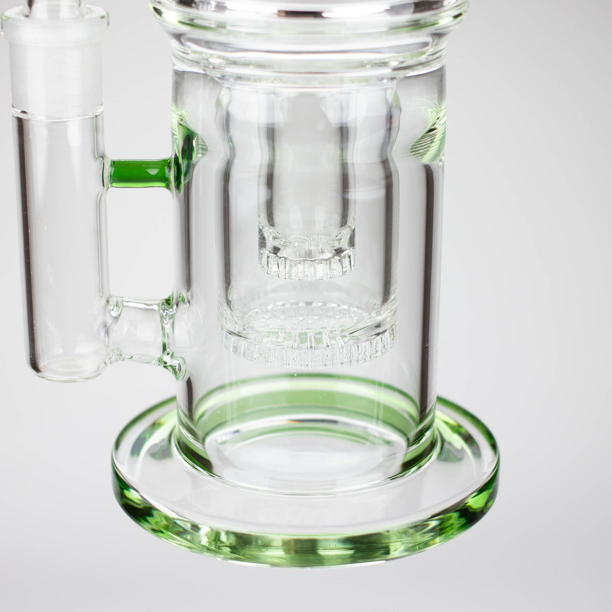 H2O | 18" 7mm glass bong with double layer honeycomb [H2O-5015] Glass Bong Canadian Distributor