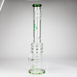 H2O | 18" 7mm glass bong with double layer honeycomb [H2O-5015] Glass Bong Canadian Distributor