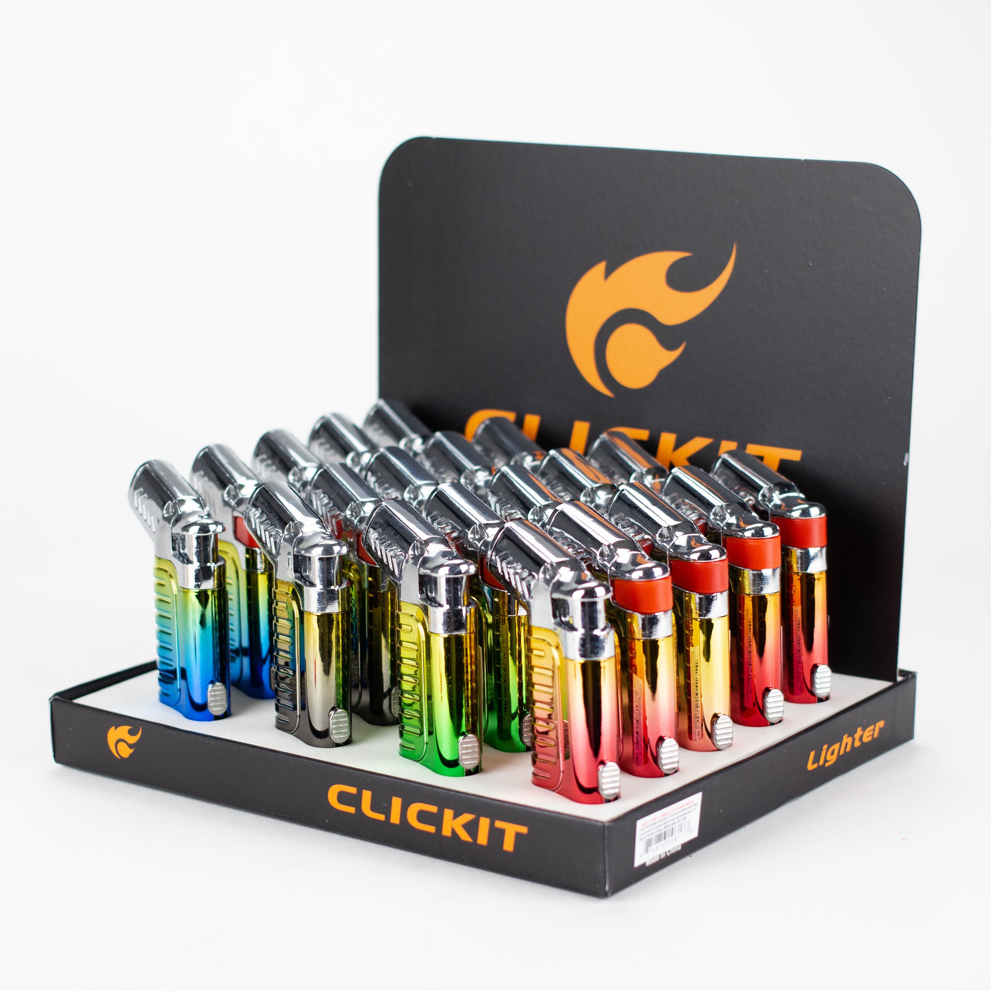 Click It | Shiny Triple Torch Lighter with cigar punch [GH-10817