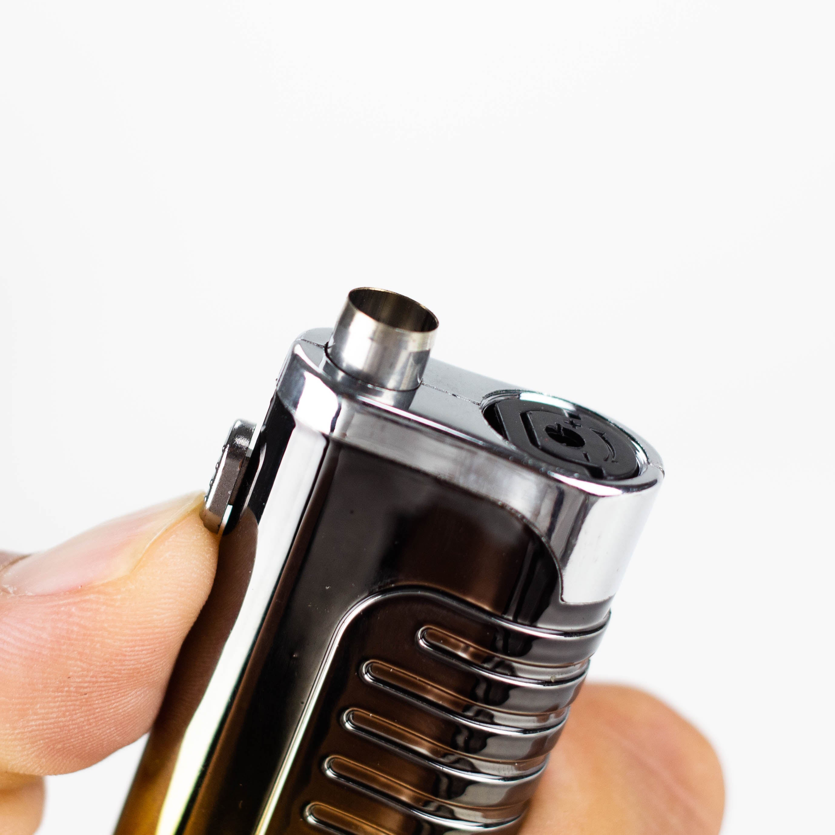 Click It | Shiny Triple Torch Lighter with cigar punch [GH-10817]  JJ  Trading Inc.