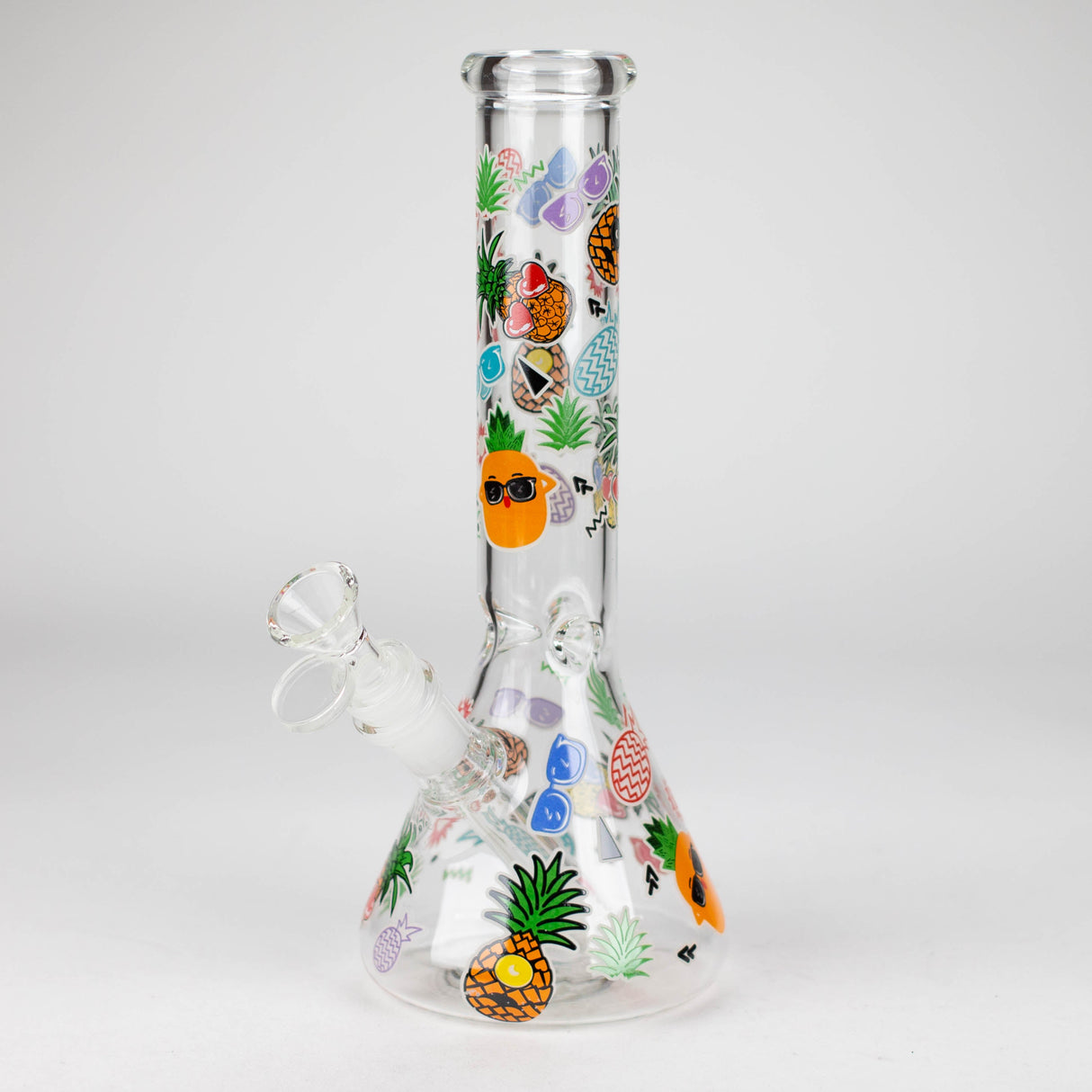 10" Glass Bong With Cartoon Design