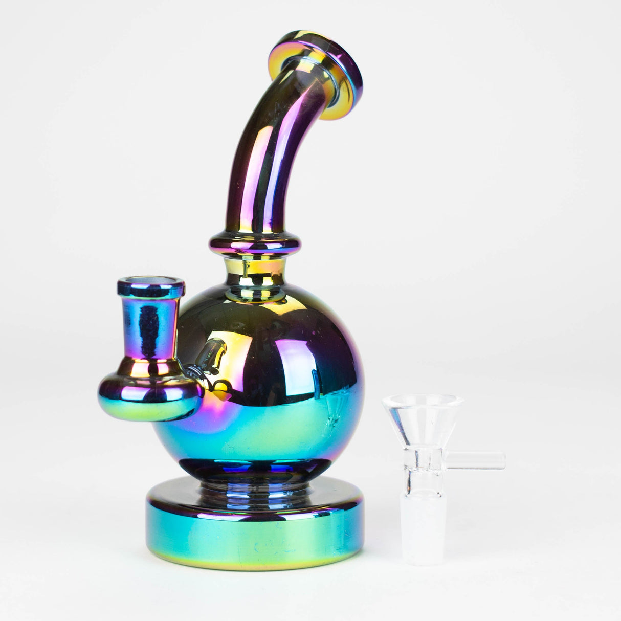 7" Solid Color Electroplate Glass Bong