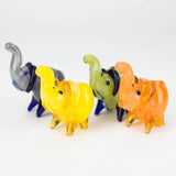 4.5” Assorted elephant Soft glass hand pipe Jar of 8