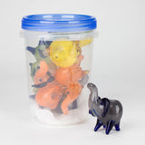 4.5” Assorted elephant Soft glass hand pipe Jar of 8