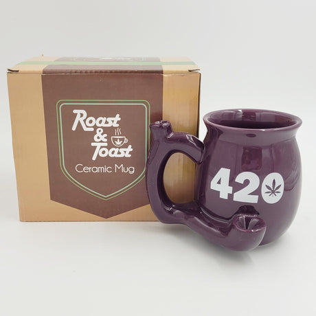 Purple 420 Roast & Toast Mug Mug Pipe Roast and Toast Gifts