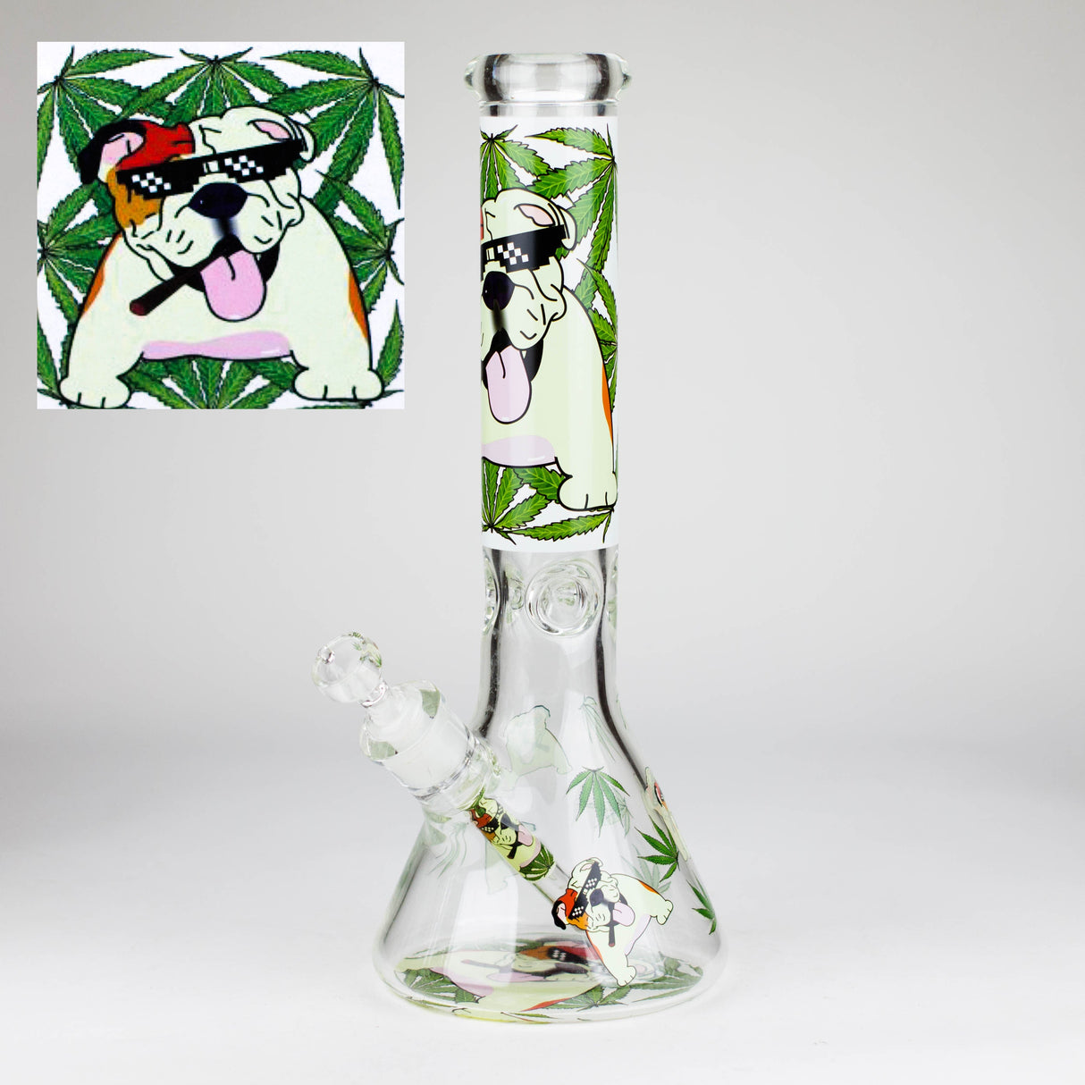 14″ Design Exclusive License Glass 7mm Bong Beaker Bong-Box of 6 [C1559-COMBO B]