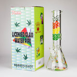 14″ Design Exclusive License Glass 7mm Bong Beaker Bong-Box of 6 [C1559-COMBO B]