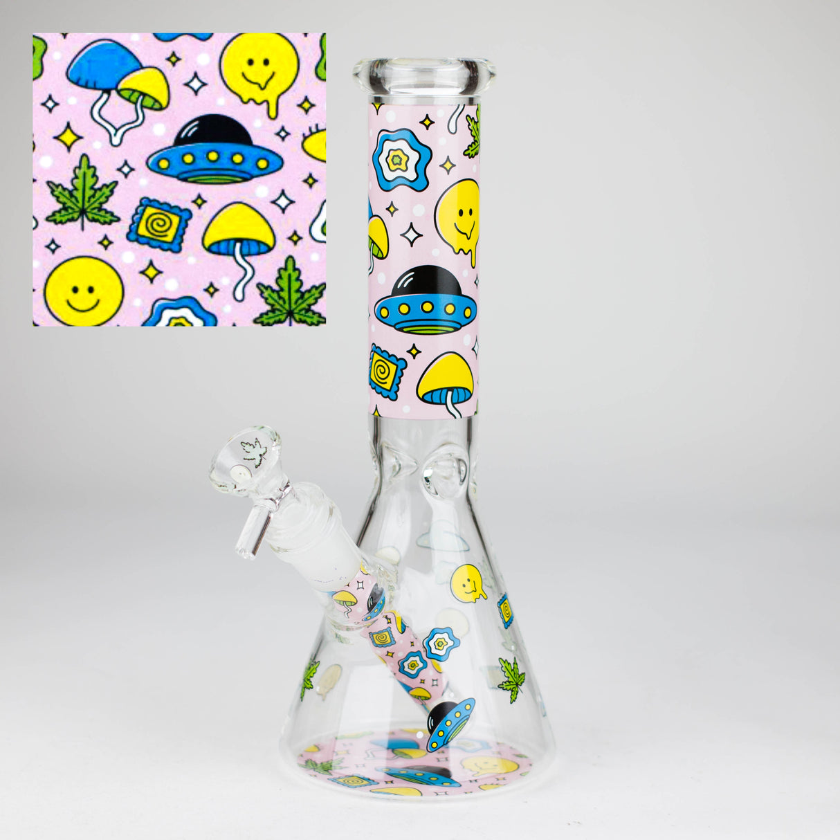 10″ Design Exclusive License Glass Bong Beaker Bong-Box of 20 [DCK014-COMBO D]